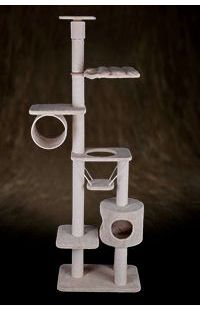 Upholstered Floor-to-Ceiling Cat Trees – Tension-Mounted